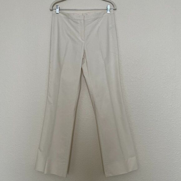 Escada Pants - Escada Women's Wide Cream Trousers Size 4